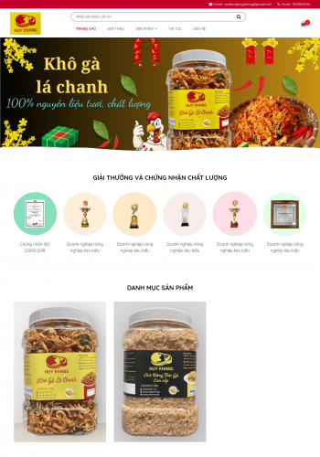 Mẫu Website Chà Bông Huy Khang